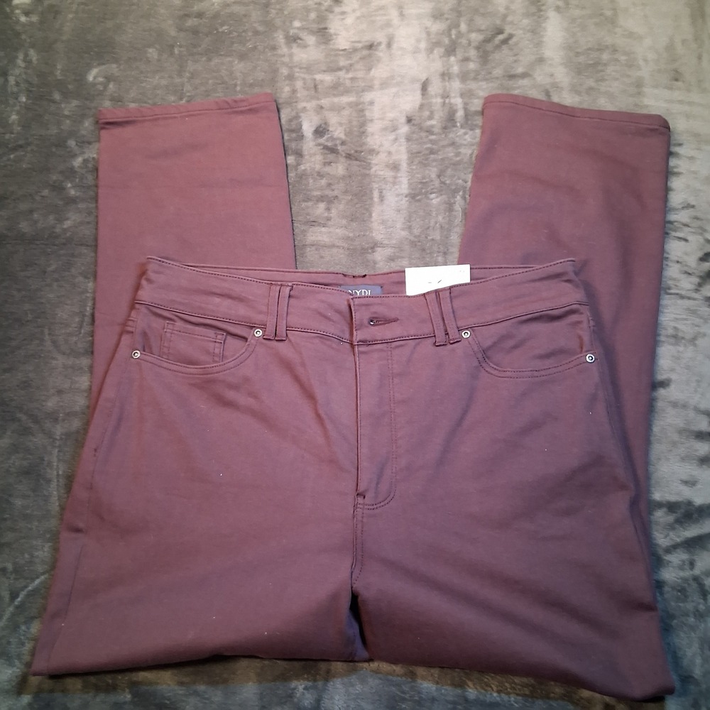 NWT NYDJ Straight‎ Leg Pants Womens 16P Plum Cool Embrace Petite - Picture 2 of 8